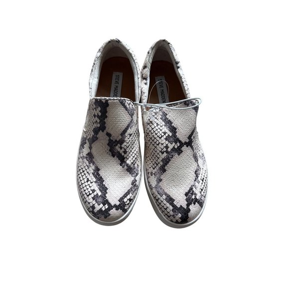 Steve Madden Womens Gills Beige Snake Flatform Sneakers Size 9.5 - Picture 2 of 7